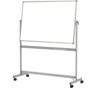 MAUL Lavagna magnetica MAULpro Bianca mobile bifacciale 100 x 120 cm | Scrittura fluida e pulizia rapida, rotazione a 360° per idee sempre visibili, 4 ruote bloccabili, vaschetta inclusa
