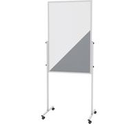 MAUL Lavagna mobile MAULsolid bianco grigio 120x75 bifacciale