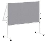 MAUL Lavagna mobile MAULsolid bianco grigio pieghevole bifacciale