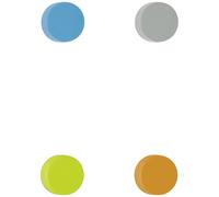 Maul Magnete (Ø x A) 14.6 mm x 9 mm colori assortiti 8 pz. 6166499