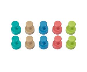 Maul Magnete 6168499 (diametro x altezza) 12 mm x 16 mm, rosa conica, blu atlantico, turchese, lime, sahara, confezione da 10