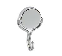 Maul Magnete al neodimio con gancio carosello - Magnete ad alta forza adesiva per un uso versatile - Magnete forte con gancio girevole e design elegante - Ø 38,5 mm - argento chiaro