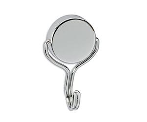 Maul Magnete al neodimio con gancio carosello - Magnete ad alta forza adesiva per un uso versatile - Magnete forte con gancio girevole e design elegante - Ø 38,5 mm - argento chiaro