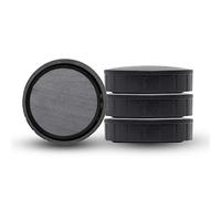 MAUL Magnete MAULsolid, confezione SB - magneti infrangibili e piccoli per un uso versatile - Magnete rotondo con design moderno - Ø 32 x 9,6 mm - Confezione da 4 - Nero