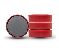 MAUL Magnete MAULsolid, confezione SB - magneti infrangibili e piccoli per un uso versatile - Magnete rotondo con design moderno - Ø 38 x 12,5 mm - Confezione da 4 - Rosso