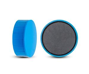 MAUL Magnete MAULSOLIDID, confezione SB - Magneti infrangibili e piccoli per un uso versatile - Magnete rotondo dal design moderno - 38 x 15,5 mm - Confezione da 2 - Blu