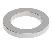 MAUL Magneti ad anello al neodimio, diametro 12 x 1,5 mm, confezione da 10 pezzi, magnete al neodimio extra forte a forma di anello con elevata forza adesiva, magneti rotondi dal design elegante e