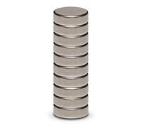 MAUL Magneti neodimio argento rotondi 10 pezzi tenuta 2 kg