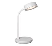 MAUL Maulabby - Lampada da scrivania a LED, piccola, con supporto, moderna, per scrivania, ufficio, flessibile, con luce LED bianca calda da 3000 K, colore bianco caldo