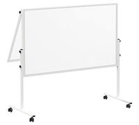 MAUL Maulsolid - Lavagna per moderazione, 150 x 120 cm, pieghevole, con uso su entrambi i lati, con rivestimento in carta, per carte di presentazione, bacheca, per ufficio, scuola, colore bianco