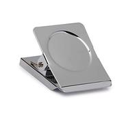 MAUL - Morsetti di carta con magnete, in acciaio, 40 mm di larghezza, 23 mm di larghezza, 1,2 kg, argento chiaro, 2 pezzi
