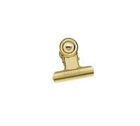 MAUL Morsetto di carta MAULstandard in metallo (10 pezzi), morsetto con clip di chiusura larga 3 cm e larghezza 1 cm, gadget per casa, cucina e ufficio, adatto per progetti fai da te, oro