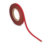 MAUL Nastro per etichettatura, 10 mm x 1 mm, con retro magnetico, versatile in ufficio, officina, magazzino e cucina, ritagliabile individualmente, lunghezza 10 m, rosso