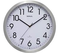 Maul Orologio da parete MAULmove bianco argento radiocontrollato