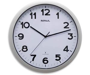 Maul Orologio radiocomandato, Vetro plastica, Argento, Diametro 40 cm