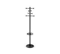 MAUL porta cappotto MAULzaffiro 35x35x171cm | Appendiabiti su gambe con 8 ganci | Mobile da incasso per ufficio, zona di accoglienza | Spogliatoio d'ingresso stabile in acciaio | Nero
