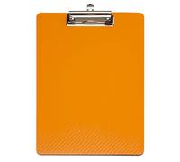MAUL portablocco A4 con pinza MAULflexx | Portablocco in formato A4 per documenti | resistente porta blocco | Occhiello retrattile per appenderla | 31 x 22 x 1,2 cm | Arancione