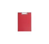 MAUL Portablocco A4 rosso MAULpoly morsa metallica per 80 fogli | rivestimento in PP facile da pulire, formato verticale pratico, gancio per appendere, superficie liscia per scrivere