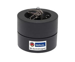 MAUL Portagraffette nero MAULpro Magnetico compatto da scrivania | presa rapida dei fermagli, postazione più ordinata, corpo antiurto, include graffette, formato salvaspazio