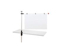 MAUL Supporto da tavolo | Presentatore per poster, piani, grandi modelli | Braccio girevole regolabile come gancio per carta A1 | Fissaggio con base a morsetto al tavolo e alla scrivania | Nero/Grigio