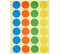 MAUL Punti adesivi 480 tondi rossi verdi blu gialli | codifica colori immediata, senza colla extra, ideale per ufficio scuola casa, marcature ordinate e visibili