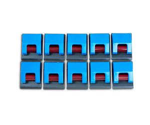 MAUL Roller Clip S, Automatic clamp Roller, self-Adhesive, 33 x 43 x 17 mm, Blue