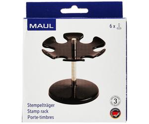 MAUL Round Version 6 Stamps Premium Stamp Holder Metal Stamp Rack - Black Black