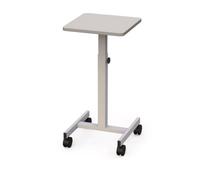 MAUL Tavolino mobile grigio con freni e piano compatto | spostamento fluido, blocco sicuro, base metallica stabile, superficie pratica, montaggio semplice