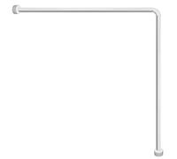 Maurer 4042200 - Doccia asta di tenda 80x80cm alluminio bianco