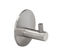 MAURER 5421325 Gancio appendiabiti da bagno singolo asciugamani/accappatoio colore inox autoadesivo resistente, senza viti