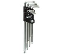 Maurer 89496 Chiave Maschio, Torx, T10-T50, 9 Pezzi, Lunghe, M Plus, Grigio