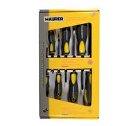 Maurer 89652 Cacciavite Assortite, 7 Pezzi, Nero/Giallo