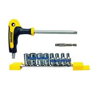 Maurer 92777 Chiave Bussola con Impugnatura, 1/4, 10 Pezzi M Plus, Grigio