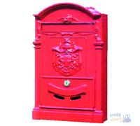 Maurer Cassetta Posta In Alluminio Verniciato Colore Rosso Cm 26X41X9