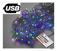 NATALE - LUCI A TENDA 160LED MULTICOL RGB C/TELECO USB MAURER-BLISTER