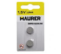 Maurer Confezione da 2 batterie a bottone al litio LR44 1,5V