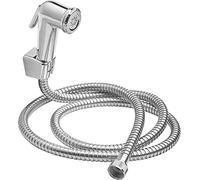 Maurer Doccetta cromata con pulsante e tubo shut-off per doccia bagno