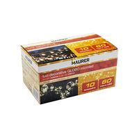 MAURER Luces Navidad Jardin Decorativas 10 Bombillas Globo (IP44)