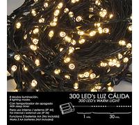 Catena a batteria luminosa 300 led bianco caldo Interno/Esterno 31mt LUCI ALBERO