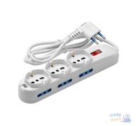 Maurer MultiPresa 9 Uscite Spina 2P+T 10A Prese Bipasso + Schuko Interruttore