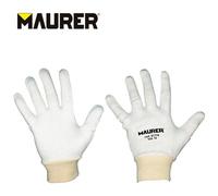 Sottoguanto in Cotone Bianco Tg.10 con Polsino classe 1 Maurer Conf. 12 Paia