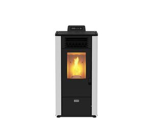 Maurer stufa pellet "Modello 8" 6,9kw 160 mc bianca Made In Italy CONTO TERMICO