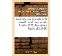Maurice Bokanow Commentaire Pratique de la Nouvelle Loi de Finances (Tascabile)