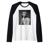 Maurice Gibb del Ritratto Bee Gees 1970 Maglia con Maniche Raglan