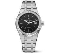 Maurice Lacroix AI1118-SS002-330-1 Men's Aikon Quartz Chronograph 42mm Watch, Black Dial, Stainless Steel Bracelet