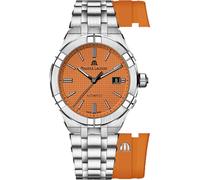 Maurice Lacroix AI6008-SS00F-530-E Men's Aikon Automatic 42mm Limited Summer Edition Watch, Orange Dial, Stainless Steel Bracelet