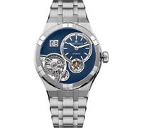 Maurice Lacroix AI6118-SS00E-430-C Men's Aikon Master Grand Date 45mm Watch, Blue Dial, Stainless Steel Bracelet