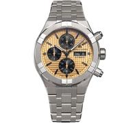 Maurice Lacroix AIKON Automatic Chronograph Titanium Men's Watch AI6038-TT032-530-1 - Gold Dial, Black Subdials, Titanium Case & Bracelet