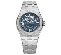 Maurice Lacroix AIKON Automatic Skeleton AI6007-SS002-031-1 Men's Watch - Blue Skeleton Dial, Stainless Steel Case and Bracelet