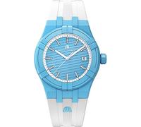 Maurice Lacroix AIKON #Tide Azzurro Bianco 40mm Orologio Svizzero al Quarzo con Diamanti AI2008-AAAA1-3A0-0